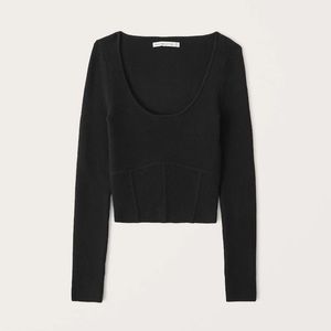 COPY - Abercrombie Scoopneck Corset Sweater Top